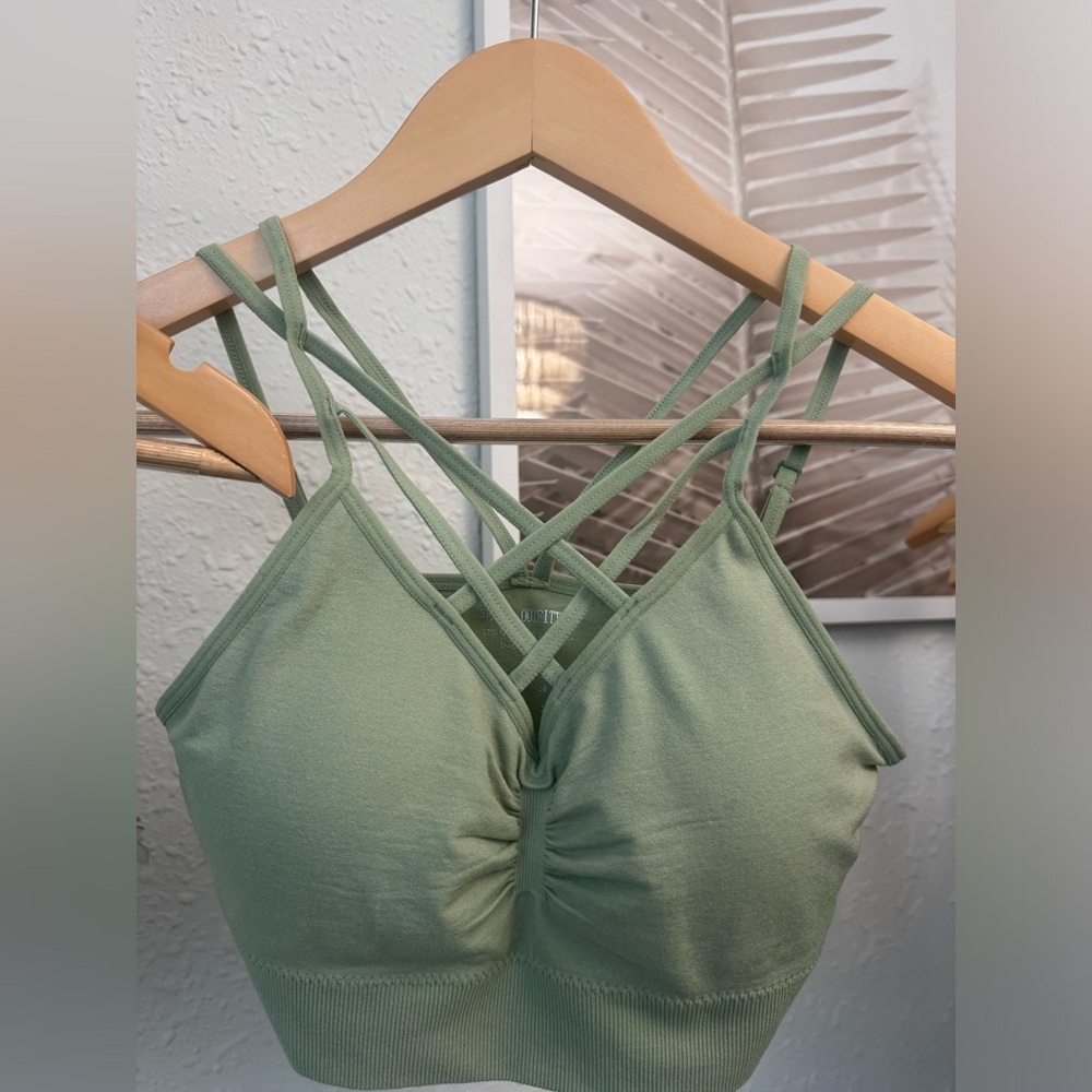 Zenana Outfitters Navy and Sage Sports Bras - Picture 10 of 16